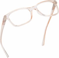 Readerest Peach Blue Light Blocking Reading Glasses, Spring Hinges, UV Protection