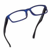 Readerest Blue/Black Reading Glasses, 0.00 Magn. Computer Glasses, Anti Glare, Eyestrain, UV
