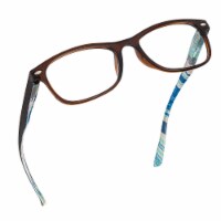 Readerest Brown/Blue Reading Glasses, 3.00 Mag, Stylish & Protective