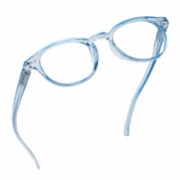 Readerest Light Blue Round Reading Glasses (2.25 Mag) Computer, Men/Women