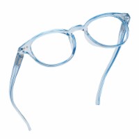 Readerest Light Blue Round Reading Glasses (3.75 Magnification) Computer Glasses, Men/Women