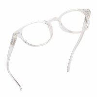 Readerest Round Blue Light Blocking Reading Glasses, Clear (3.50 Magnification)