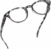 Readerest Round Reading Glasses (Clear/Black) 3.50 Magnification