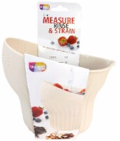 Talisman Designs 2-in-1 Measure Rinse & Strain for Grains, Fruit, and Beans, 2 Cups, Cream