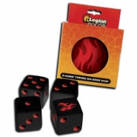 Legion Supplies LGNDCT128 16 mm Iconic D6 Dice Tins, Fire - Set of 9