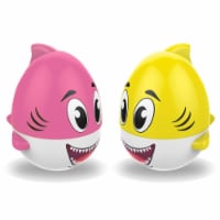 Kidzlane Shark Bath Toy 2-Pack | Pink & Yellow with Sound Effects