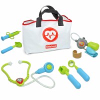 Kidzlane Doctor Play Set - 7 Piece Dr Kit with Medical Bag & Stethoscope for Kids 3+