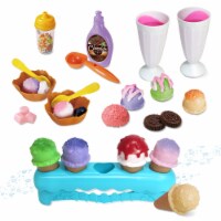 Kidzlane Ice Cream Set | 34 Pc Color Changing Scoops & Toppings