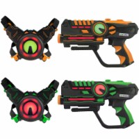 ArmoGear Laser Tag (2-Pack) Green & Orange | Laser Guns with Vests
