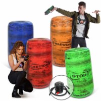 ArmoGear Set of 4 Inflatable Barrels for Laser Tag, Squirt Guns & Paintball