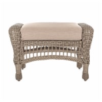W Unlimited SW1308OT Saturn Collection Outdoor Garden Patio Ottoman - Light Brown