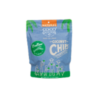 CocoGoods Co Natural Toasted Coconut Chips Scallions 3.5 oz, Zip lock Bag