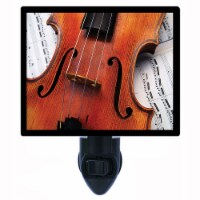 Music Themed Decorative Photo Night Light. Violin. Free Extra Picture For Lights.