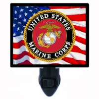 Patriotic Decorative Photo Night Light. Marines. Free Extra Picture For Lights.