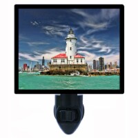 Decorative Photo Night Light. Chicago Harbor Lighthouse. Free Extra Picture For Lights.