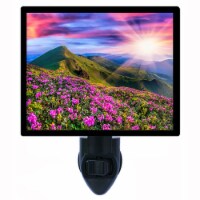 Mountains Decorative Photo Night Light. Mountain Pink. Free Extra Picture For Lights.