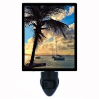 Tropical Decorative Photo Night Light. End Of Day. Free Extra Picture For Lights.