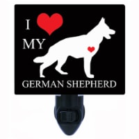 Dog Decorative Photo Night Light. Free Switchable Insert. I Heart My German Shepherd