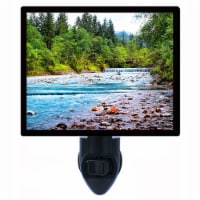 Landscape Decorative Photo Night Light. Free Switchable Insert. Mountain River