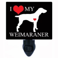 Dog Decorative Photo Night Light. Free Switchable Insert. I Heart My Weimaranier