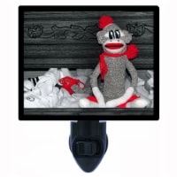 Decorative Photo Night Light. Sock Monkey. Free Extra Picture For Lights.