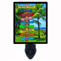 Tropical Decorative Photo Night Light. Hawaiian Islands. Free Extra Picture For Lights.