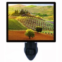 Italian Landscape Photo Night Light. Tuscan Landscape. Italy. Free Extra Picture For Lights.
