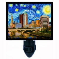 Van Gogh Decorative Photo Night Light. Columbus Starry Night. Free Extra Picture For Lights.