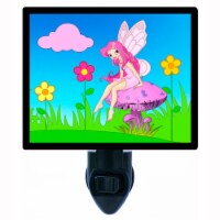 Fairies Decorative Photo Night Light. Fairy On A Mushroom. Free Extra Picture For Lights.