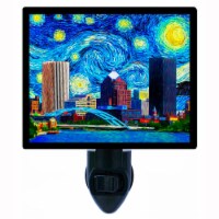 Van Gogh Decorative Photo Night Light. Rochester Starry Night. Free Extra Picture For Lights.