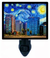 Van Gogh Decorative Photo Night Light. Free Switchable Insert. San Jose Starry Night