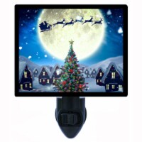 Christmas Decorative Photo Night Light. Free Switchable Insert. Santa's Moon