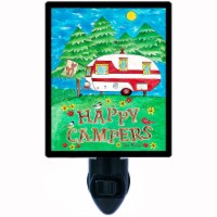 Lake And Camping Photo Night Light. We're Happy Campers. Free Extra Picture For Lights.