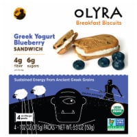 Olyra Organic Greek Yogurt Blueberry Sandwich Breakfast Biscuits