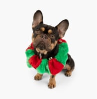 Midlee Red/Green Christmas Plush Bell Collar (Small)