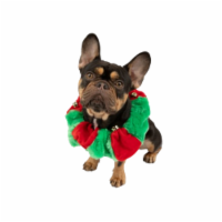 Midlee Red/Green Christmas Plush Bell Collar (Large)