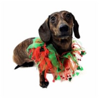 Midlee Jingle Bells and Christmas Trees Decorative Dog Collar (Large) Perspective: Main