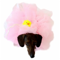 Midlee Loofah Dog Halloween Costume (Medium, Pink)