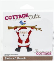 CottageCutz Dies-Santa W/Branch 3.4"X3.2"