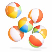 Top Race 6 Pack 24  Beach Balls - Large Inflatable Pool, Summer Parties & Water Games