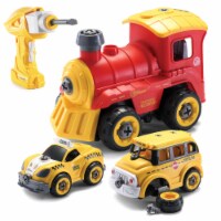Top Race Train Construction Toys Set︱3 in 1 Take Apart Vehicles