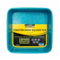 CasaWare Ultimate Series Ceramic Non-Stick Toaster Oven Square Pan - Blue Perspective: Main