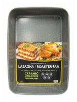 CasaWare Ultimate Series Ceramic Non-Stick Lasagna/Roaster Pan - Silver Perspective: Main