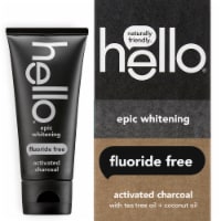 hello Activated Charcoal Epic Whitening Fluoride Free Toothpaste Fresh Mint