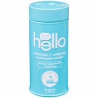 Hello Natural Peppermint Antiplaque + Whitening Toothpaste Tablets Perspective: Main