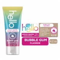hello Kids Unicorn Sparkle Fluoride Toothpaste with Natural Bubble Gum Flavor
