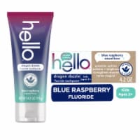 hello Dragon Dazzle Kids Toothpaste with Fluoride Blue Raspberry Toothpaste Perspective: Main