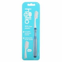 Hello Aluminum Toothbrush with Replaceable Brush Heads Soft Blue - 1 Toothbrush and 1