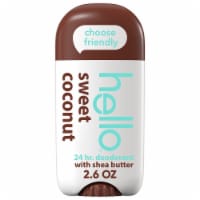 hello Sweet Coconut Aluminum Free Deodorant for Women and Men with Shea Butter 24 Hour Freshness Perspective: Main