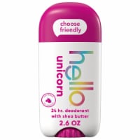 hello Unicorn Aluminum Free Deodorant for Women and Men with Shea Butter 24 Hour Freshness Perspective: Main
